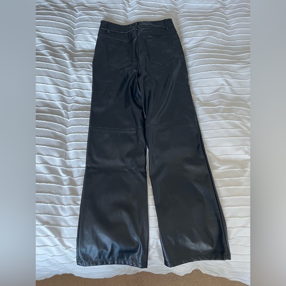 Wide Leg Leather Pants - Picture 2 of 2